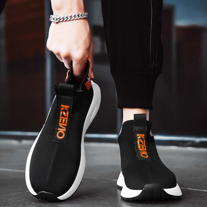Men's Knit Slip-On Sneakers with Comfortable Sole