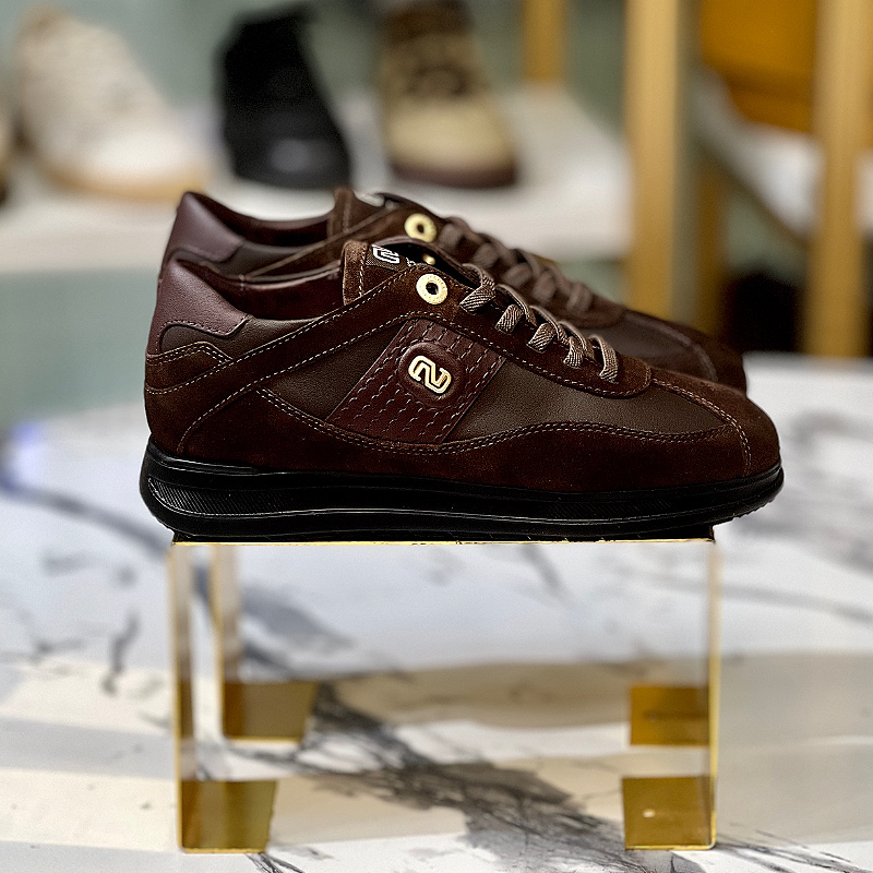 Men's Leather Lace-Up Casual Fashion Sneakers