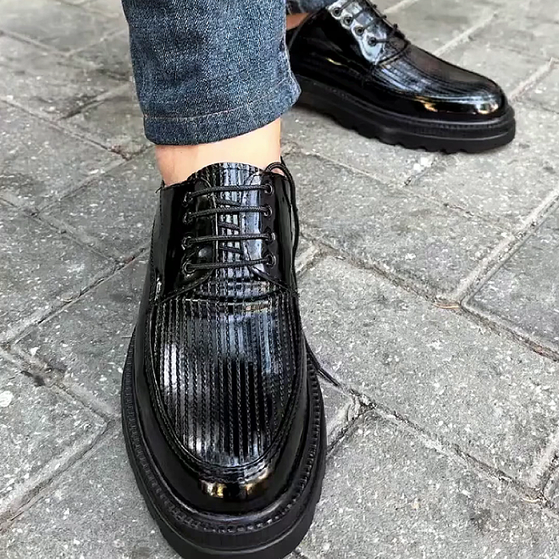 Men's Leather Lace-Up Casual Dress Shoes