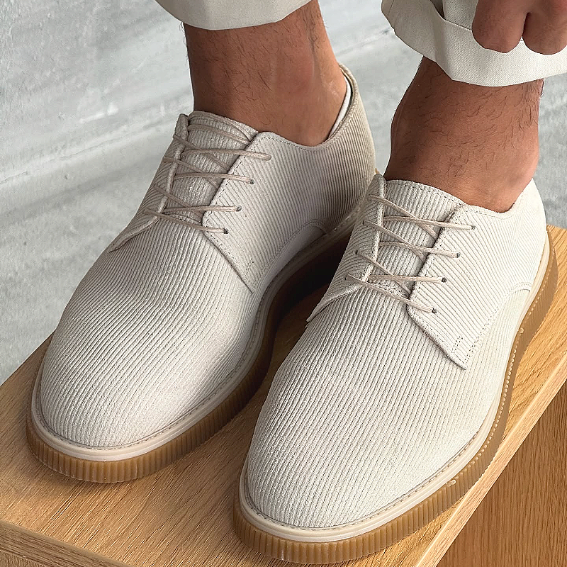 Men's Corduroy Lace-Up Casual Comfort Shoes
