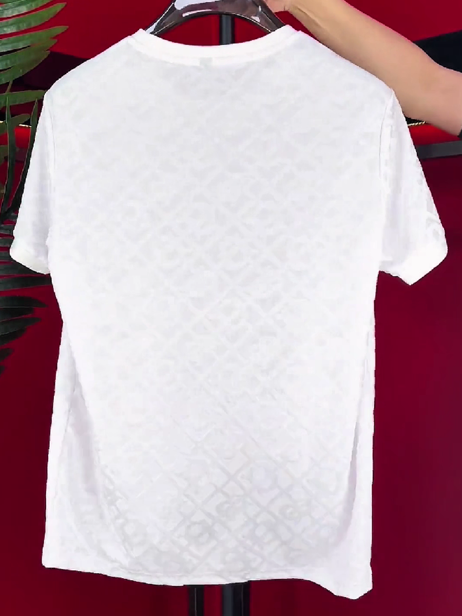 Men's Monogram Jacquard Crew Neck T-Shirt