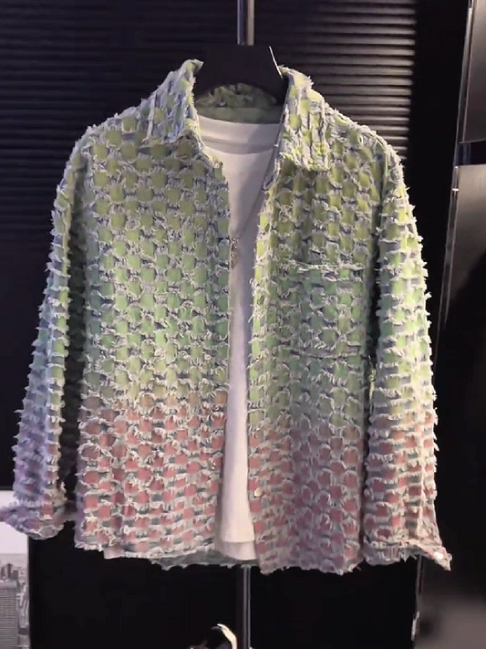 Textured Patchwork Bouclé Jacket