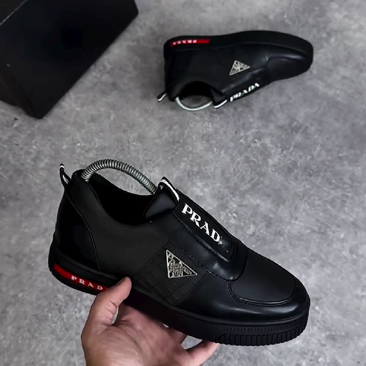 Black Logo Slip On Sneaker Men