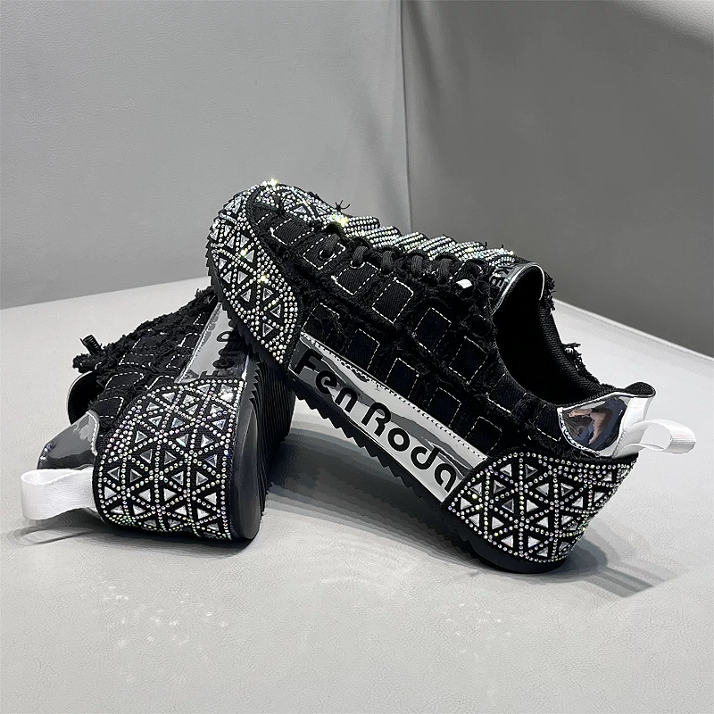 Black Crystal Geometric Sneaker