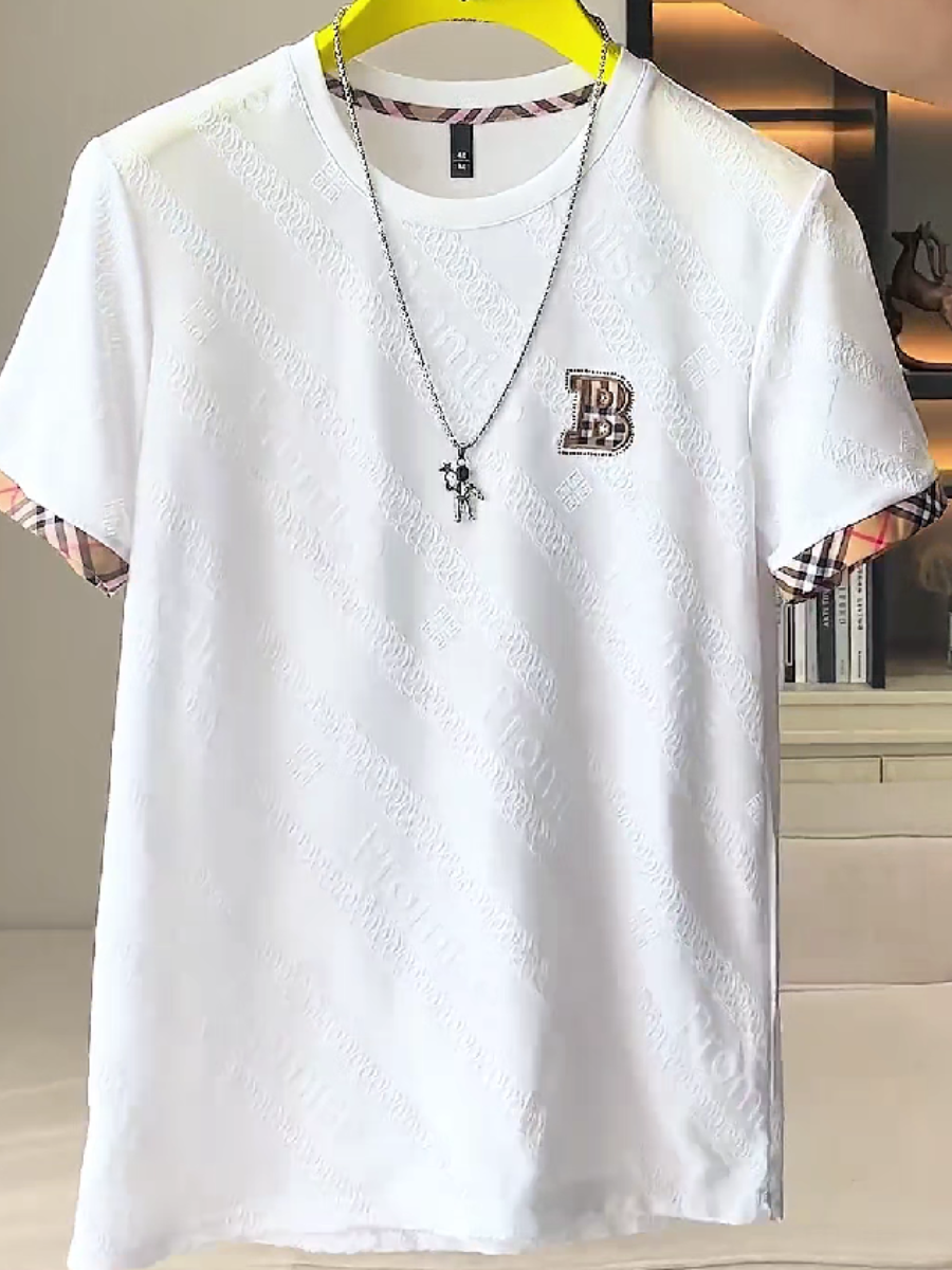 Men's Jacquard Logo Patch T-Shirt