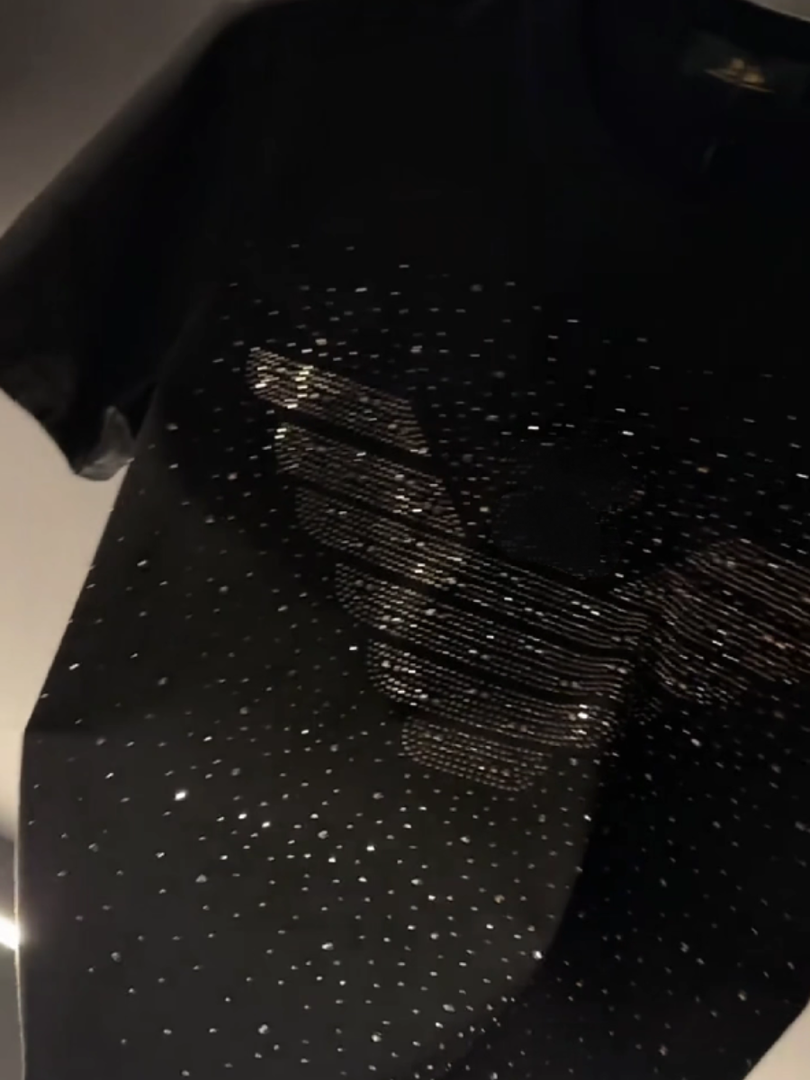 Men's Rhinestone Eagle Graphic T-Shirt