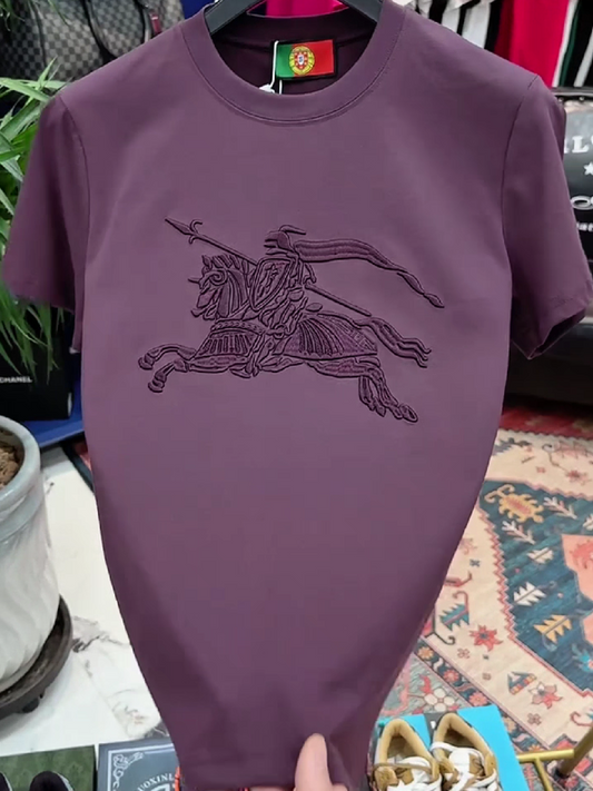 Men's Knight Horse Embroidery Graphic T-Shirt