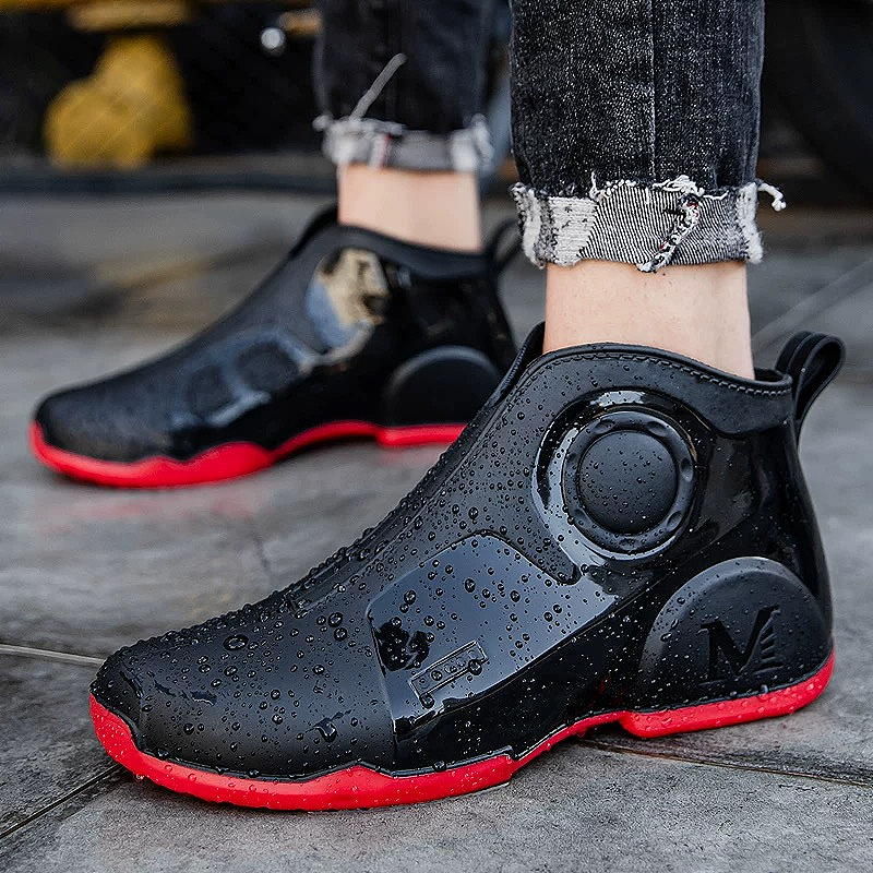 Men's Waterproof Ankle Boots with Adjustable Closure