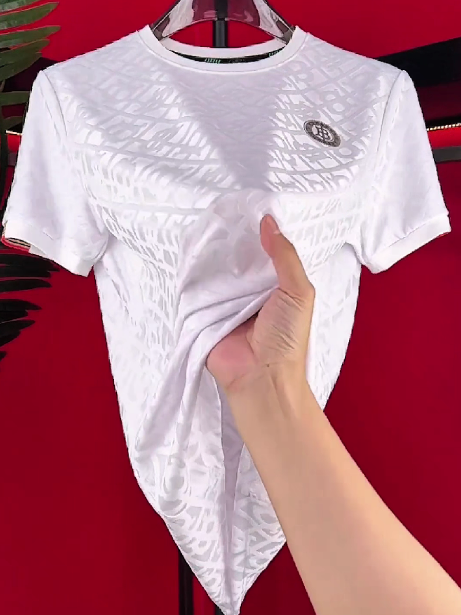 Men's Monogram Jacquard Crew Neck T-Shirt