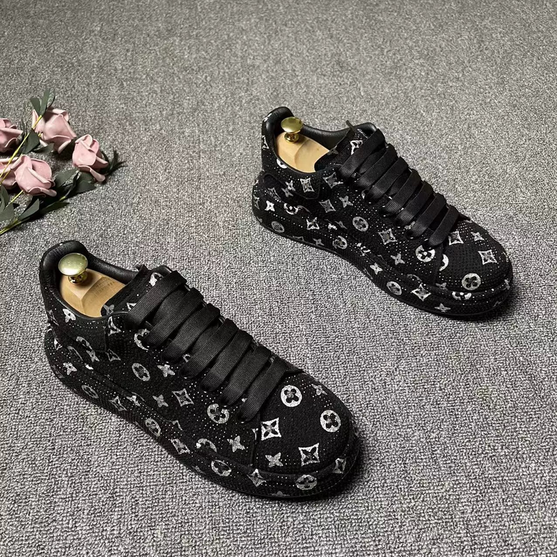 Black Monogram Crystal Sneakers