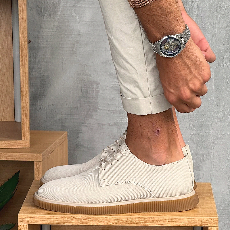 Men's Corduroy Lace-Up Casual Comfort Shoes