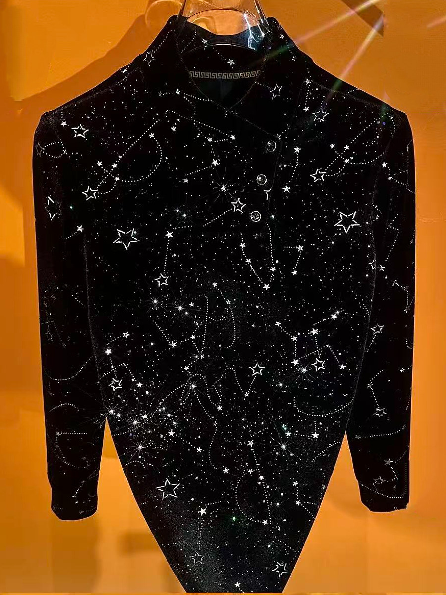 Star Pattern Knit Sweater