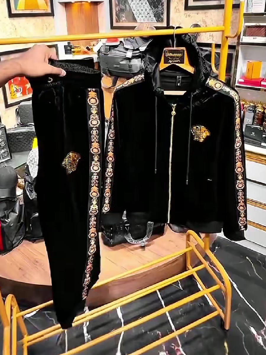 Embroidered Hoodie and Pants Two Set