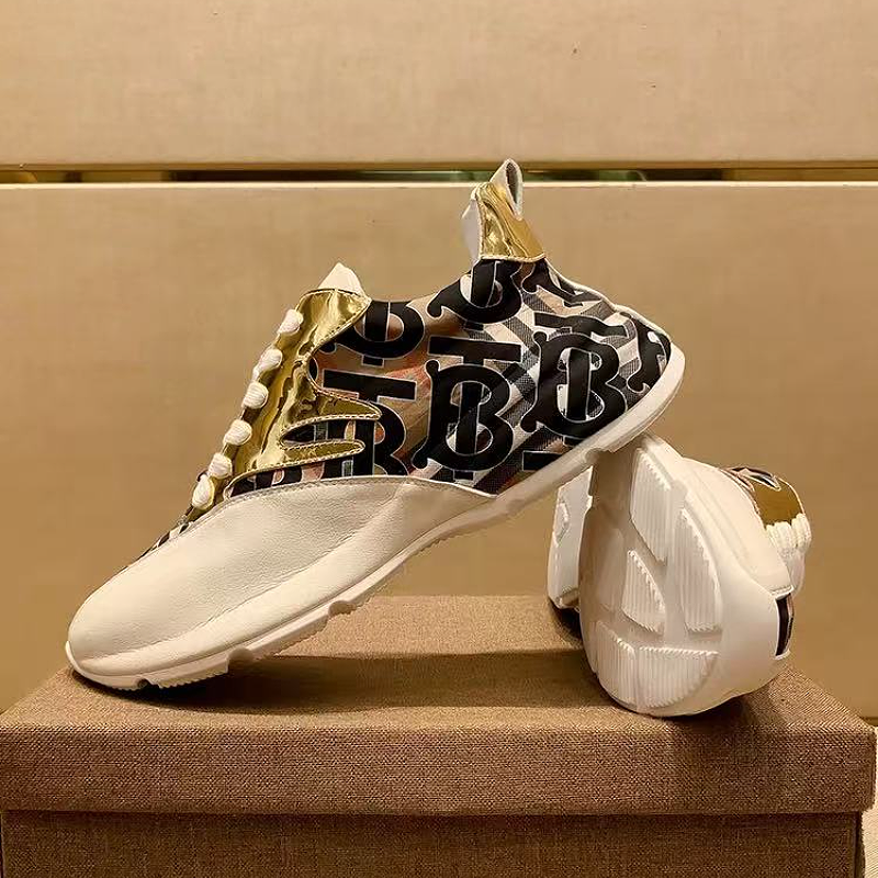 Printed Gold Sneakers