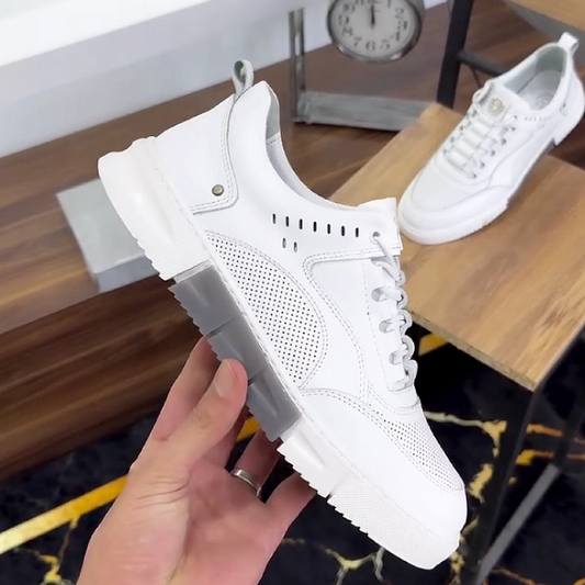 Men's Breathable Lace-Up Casual Athletic Sneakers