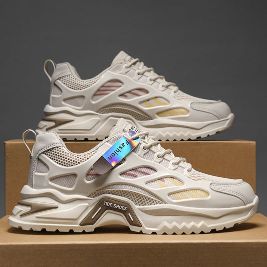 Mesh Running Shoes with Comfortable Lace-Up Design