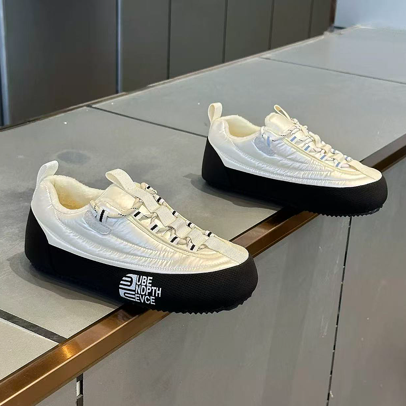 White Fleece Lined Winter Sneaker