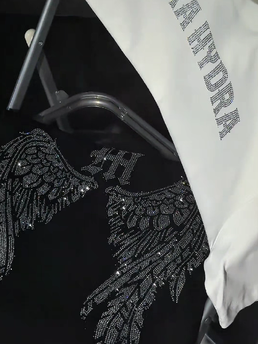 Men's Rhinestone Wings Graphic T-Shirt