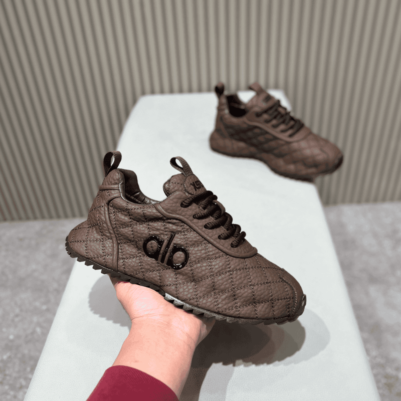 Brown Quilted Sneaker