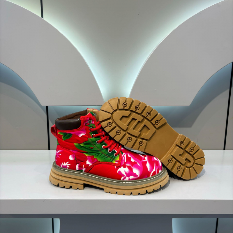 Floral Print Work Boot