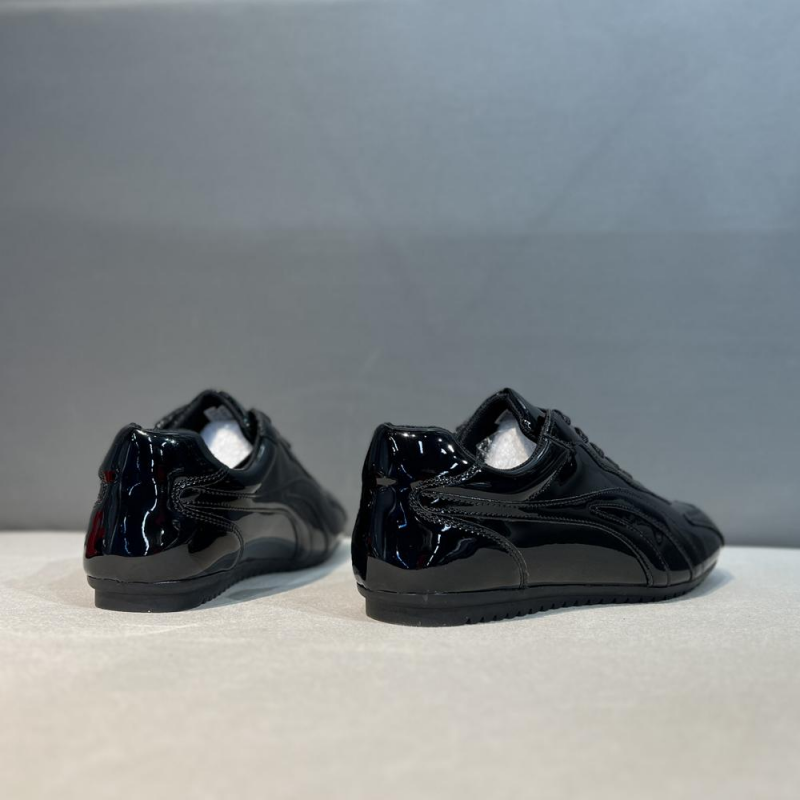 Glossy Full Leather Casual Sneaker