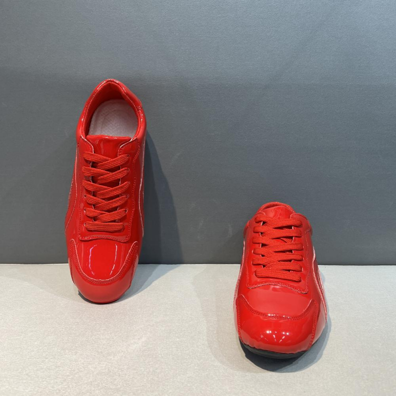 Glossy Full Leather Casual Sneaker