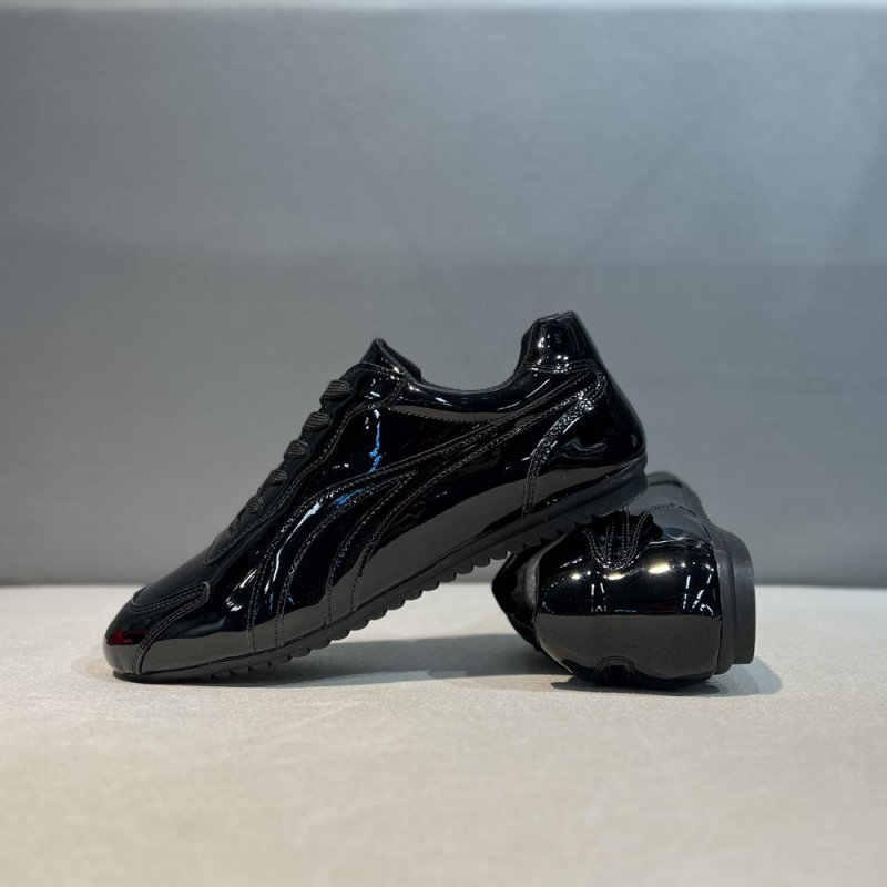 Glossy Full Leather Casual Sneaker