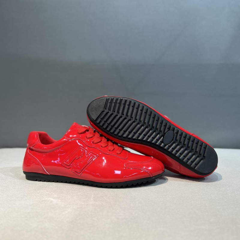 Glossy Letter Detail Sneaker