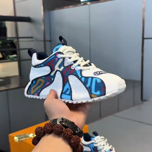 Men's White Colorful Chunky Sneaker Shoe