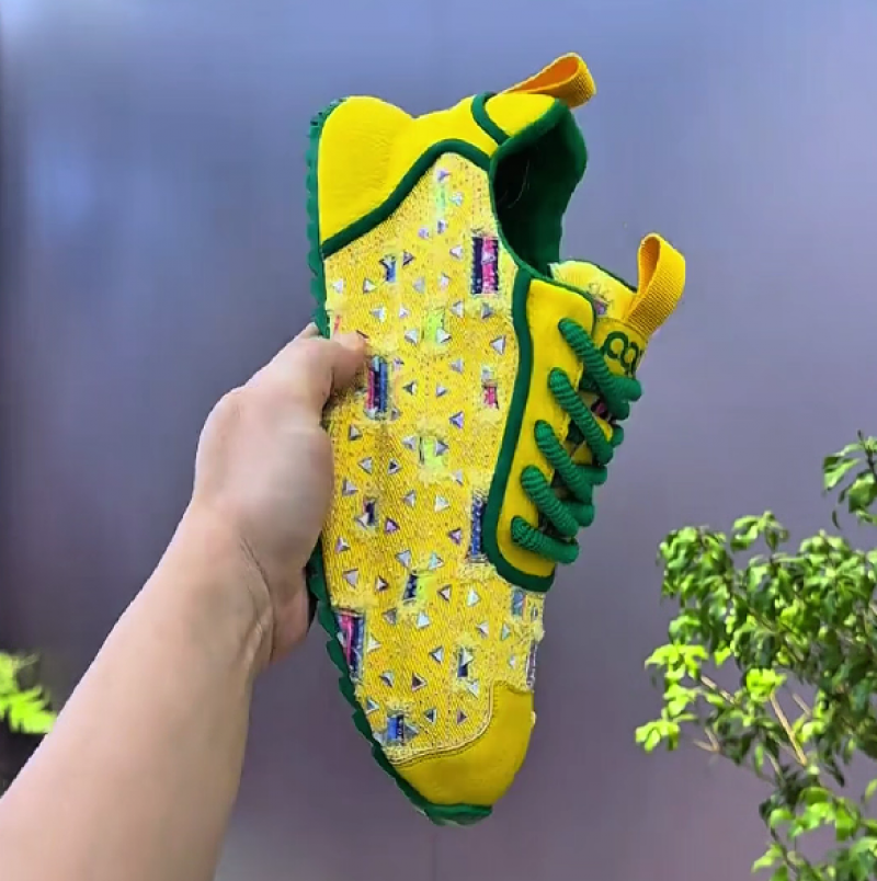 Men's Yellow Colorful Casual Sneaker Shoe