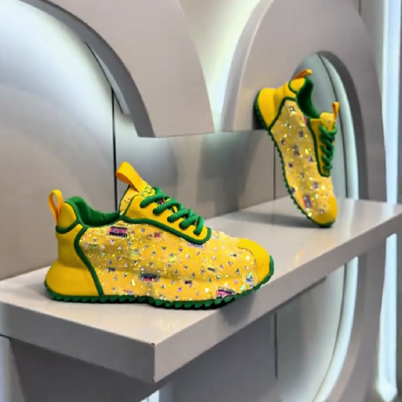 Men's Yellow Colorful Casual Sneaker Shoe