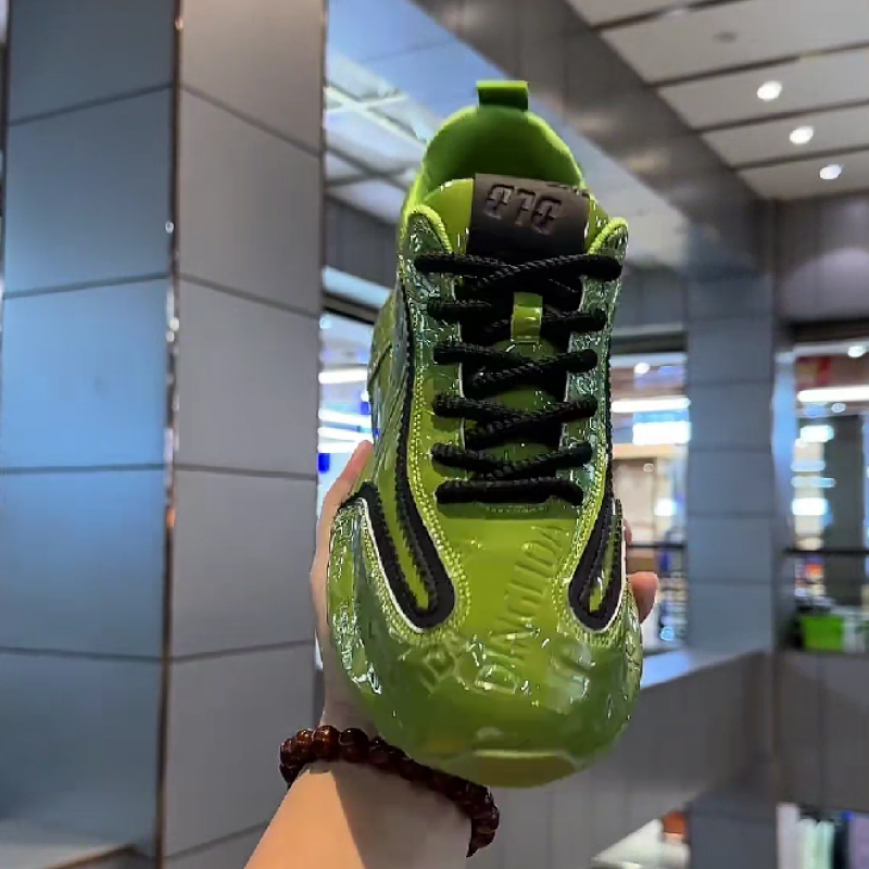 Men's Shiny Green Fashion Sneaker Shoe