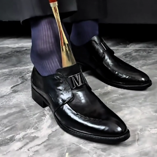 Men's Black Leather Dress Shoe