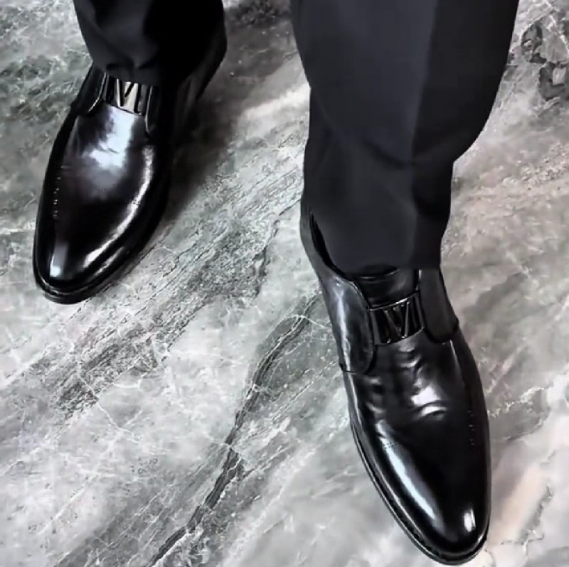 Men's Black Leather Dress Shoe