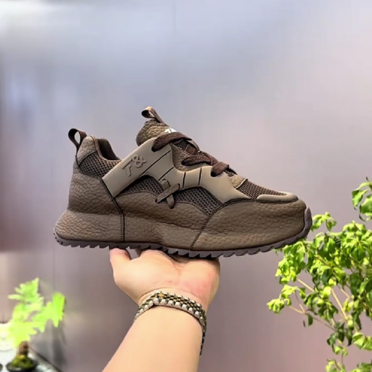 Men's Brown Knit Sneakers