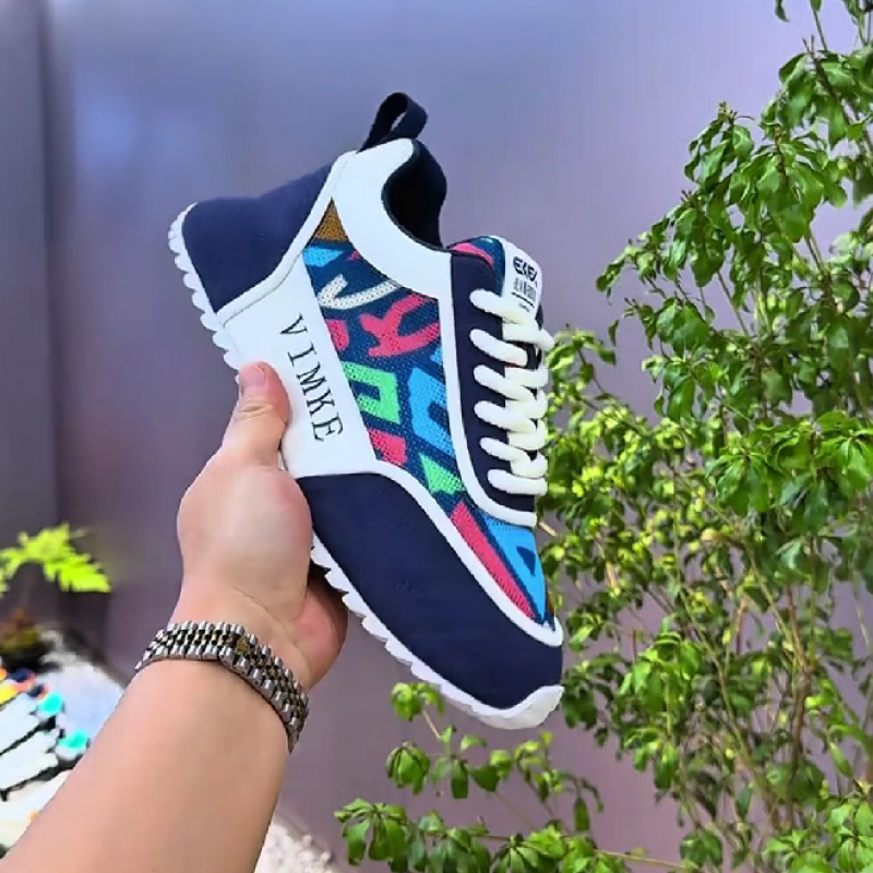 Men's Geometric Print Fashion Sneakers