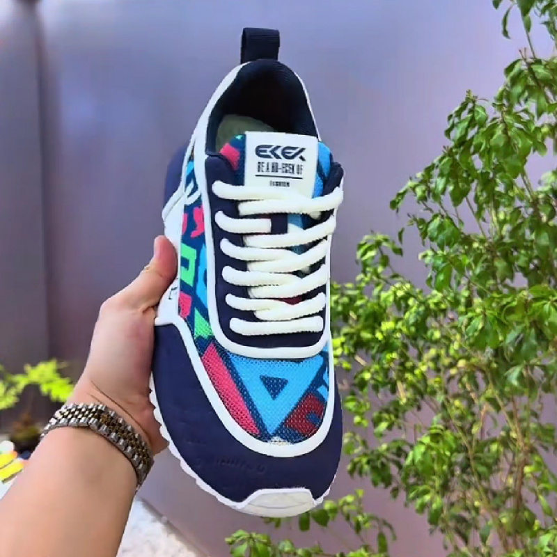 Men's Geometric Print Fashion Sneakers
