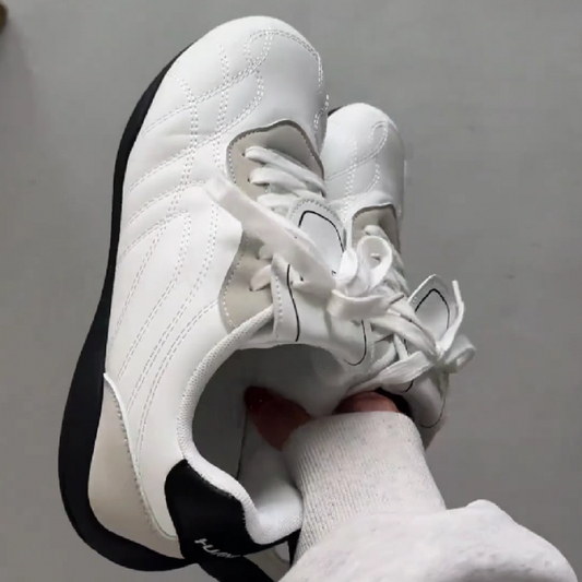 Men's Black Leather Casual Sneakers