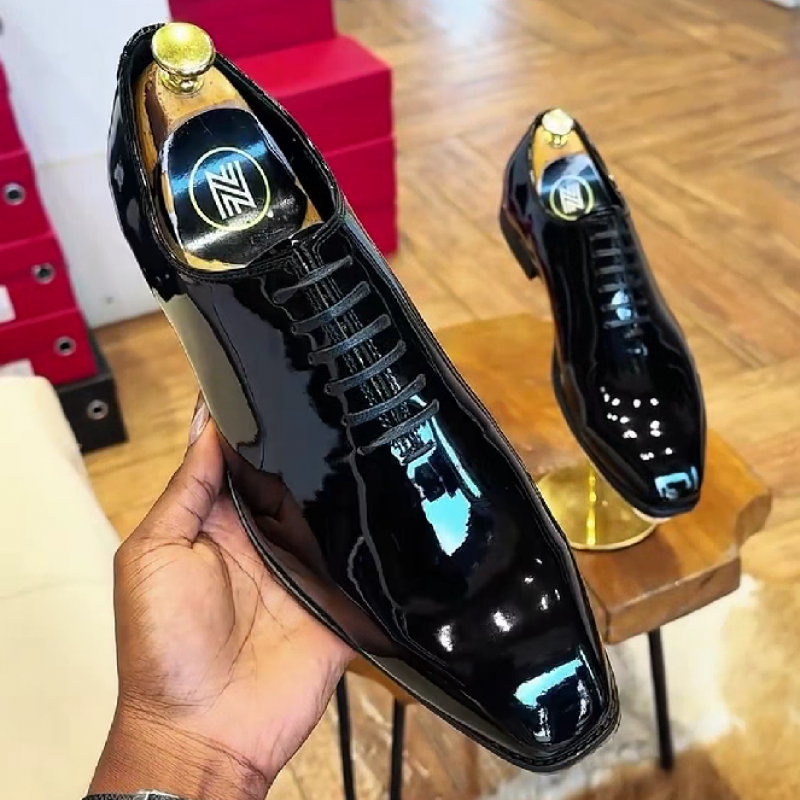 Men's Patent Leather Oxford Dress Shoes