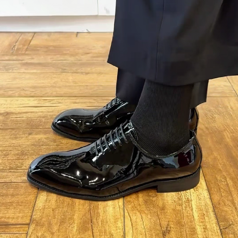 Men's Patent Leather Oxford Dress Shoes
