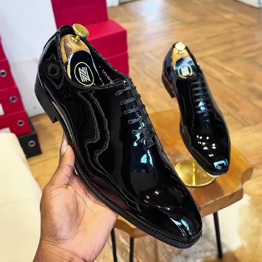 Men's Patent Leather Oxford Dress Shoes
