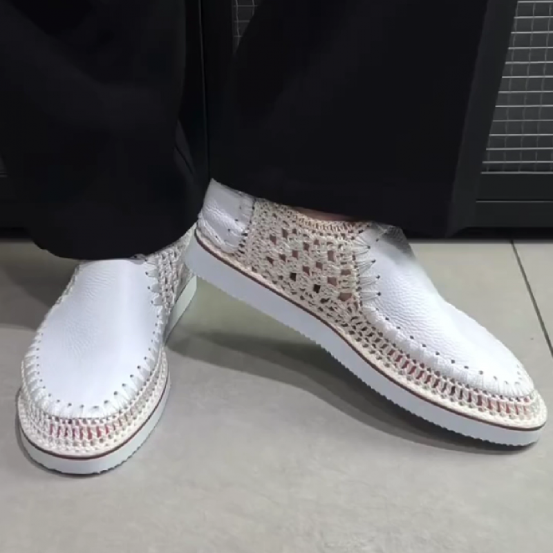 Men's Woven Trim Slip On Casual Shoes