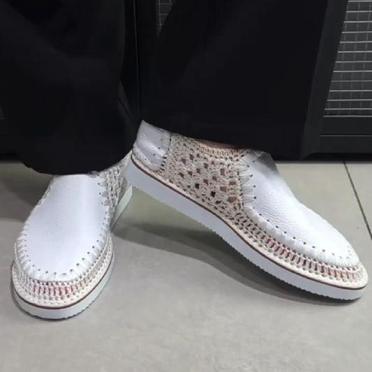 Men's Woven Trim Slip On Casual Shoes