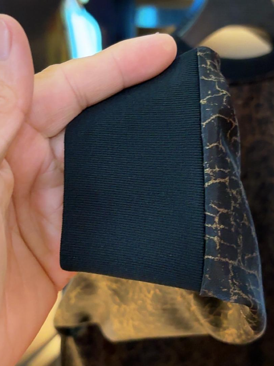 Black Crackle Print Shirt