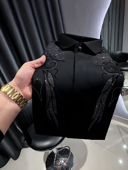Embroidered Scroll Dress Shirt