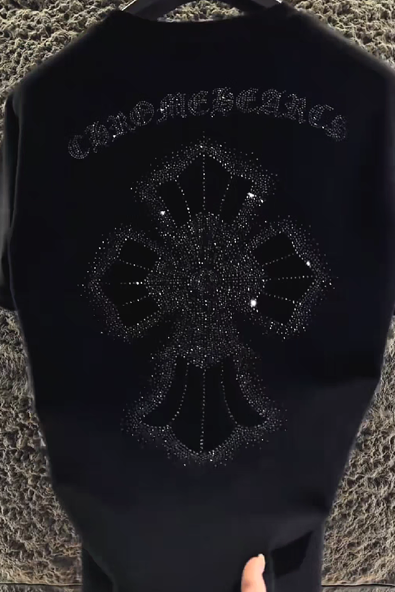 Men's Rhinestone Cross Graphic Tee