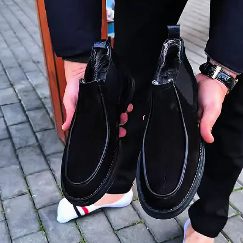 Black Zipper Ankle Boot