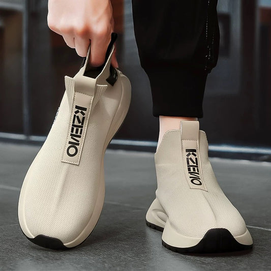 Men's Knit Slip-On Sneakers with Comfortable Sole