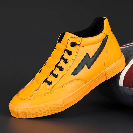 Men's Lace-Up Casual Sneakers with Faux Fur Lining