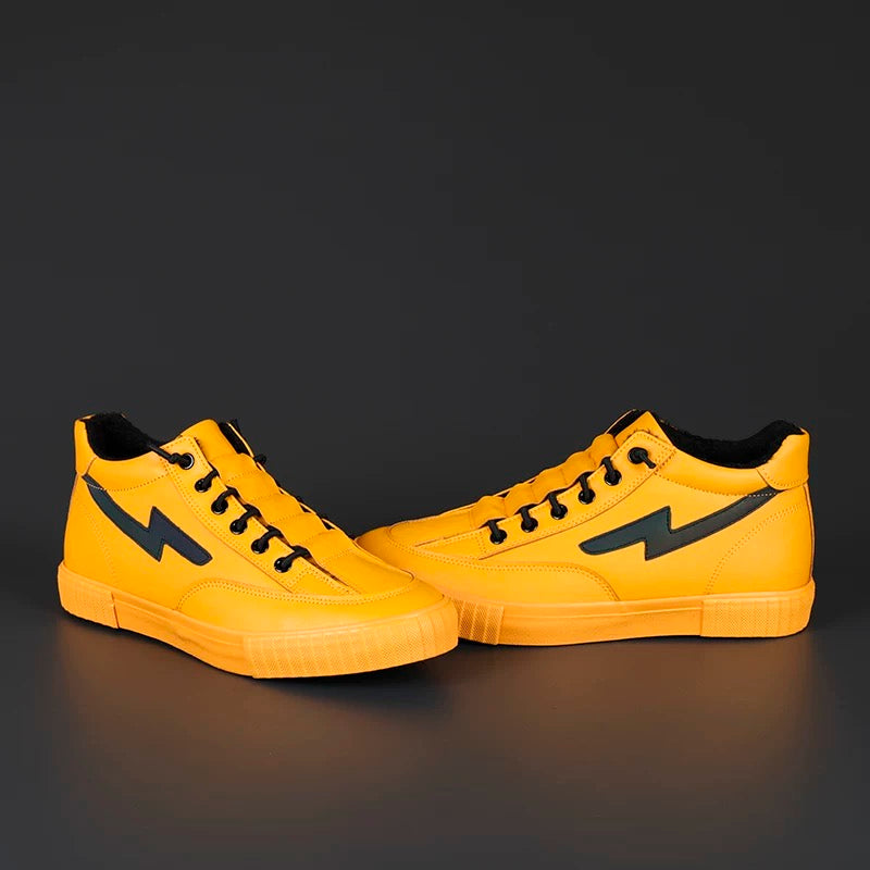 Men's Lace-Up Casual Sneakers with Faux Fur Lining